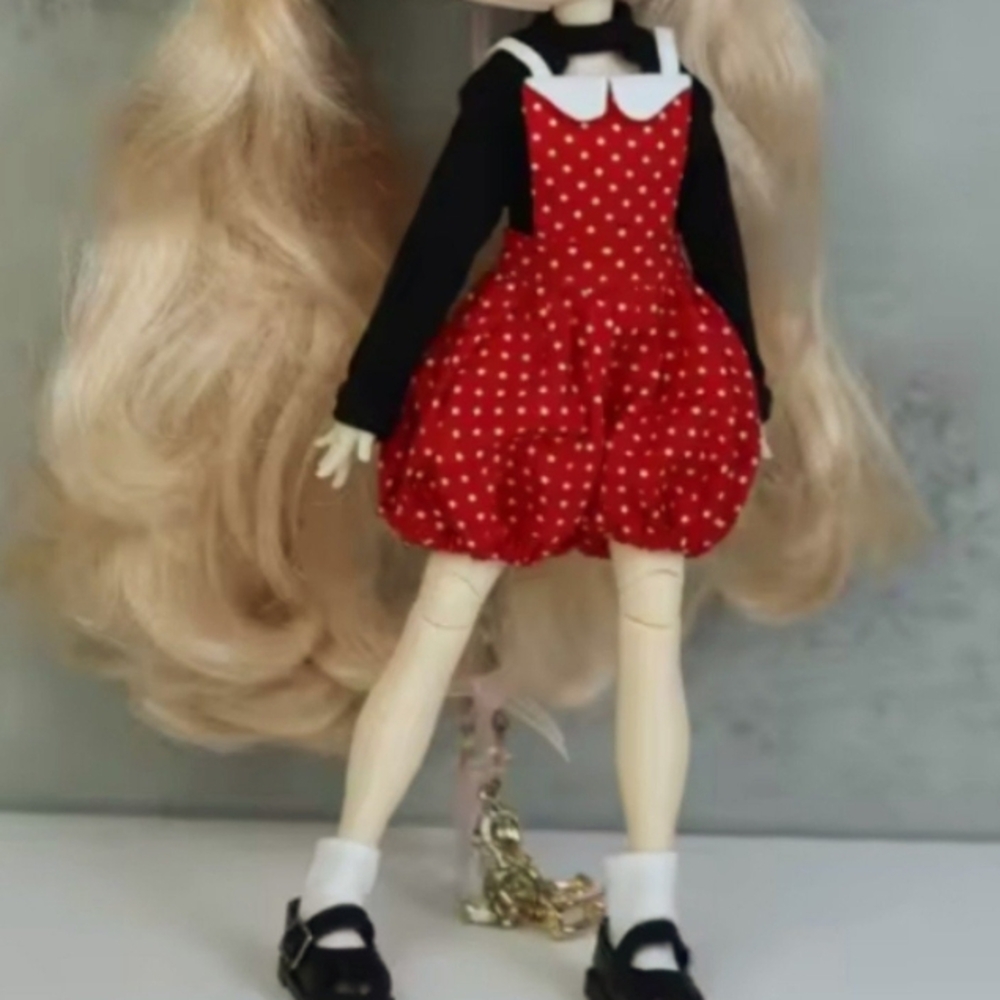Red Polka Dot Doll Dress